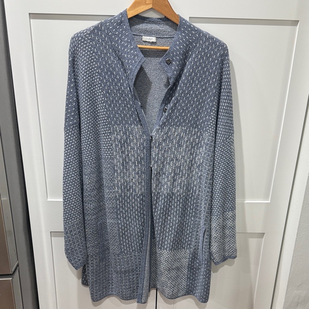 Blues/Grays Open Front snap-close J Jill pure Jill cardigan 3x
